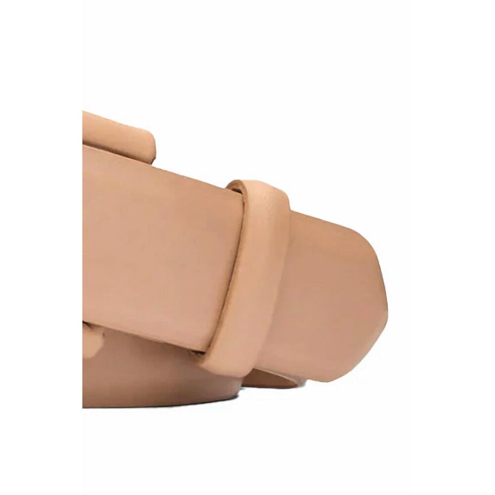 NEW W. KLEINBERG women's covered buckle belt in bone - Picture 3 of 3